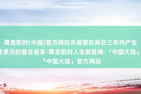 尊龙凯时(中国)官方网站并展望在异日三年内产生约5亿好意思元的整合老本-尊龙凯时人生就是博·「中国大陆」官方网站